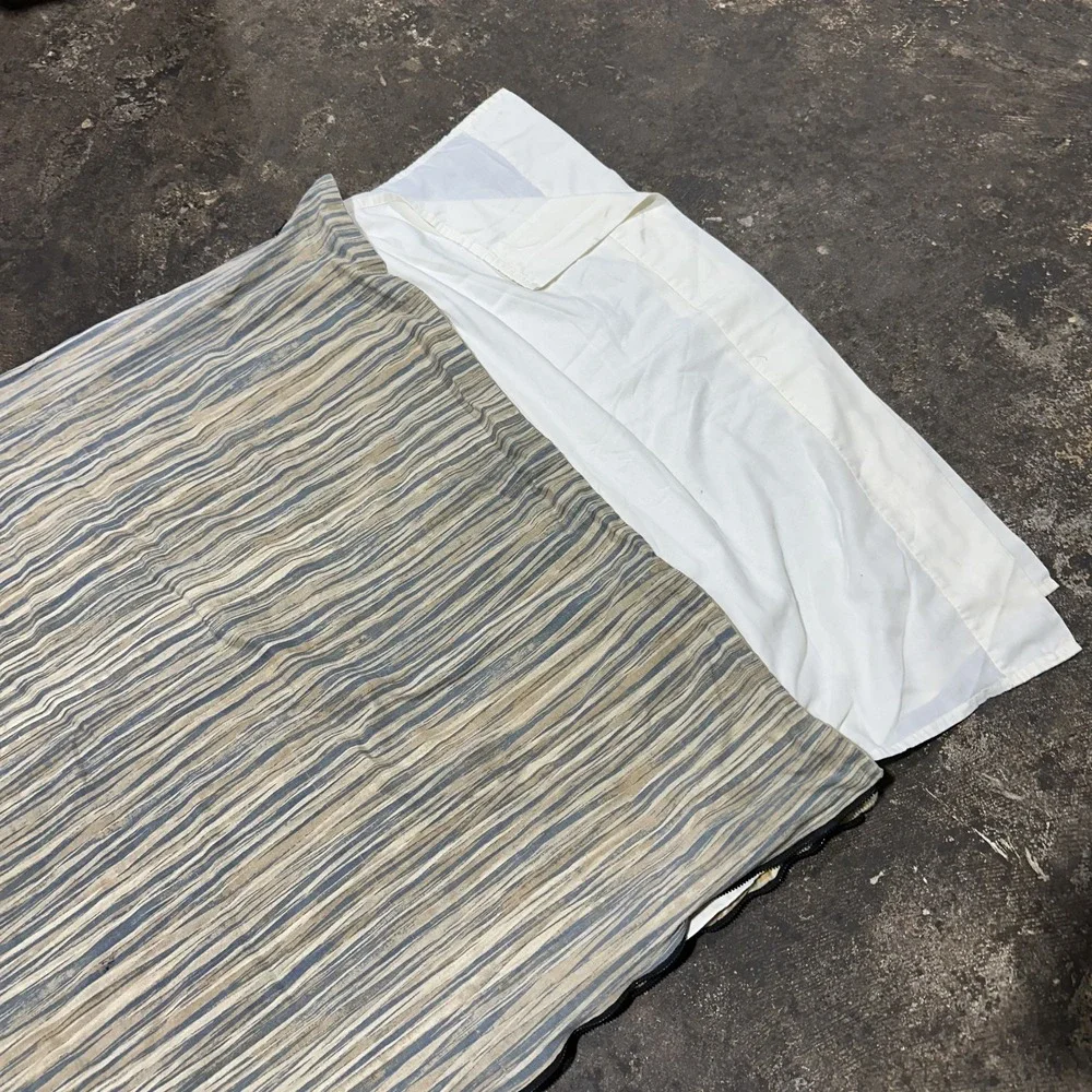 RV Superbag TWIN Sleeping Bag Blue Gray with cream sheets